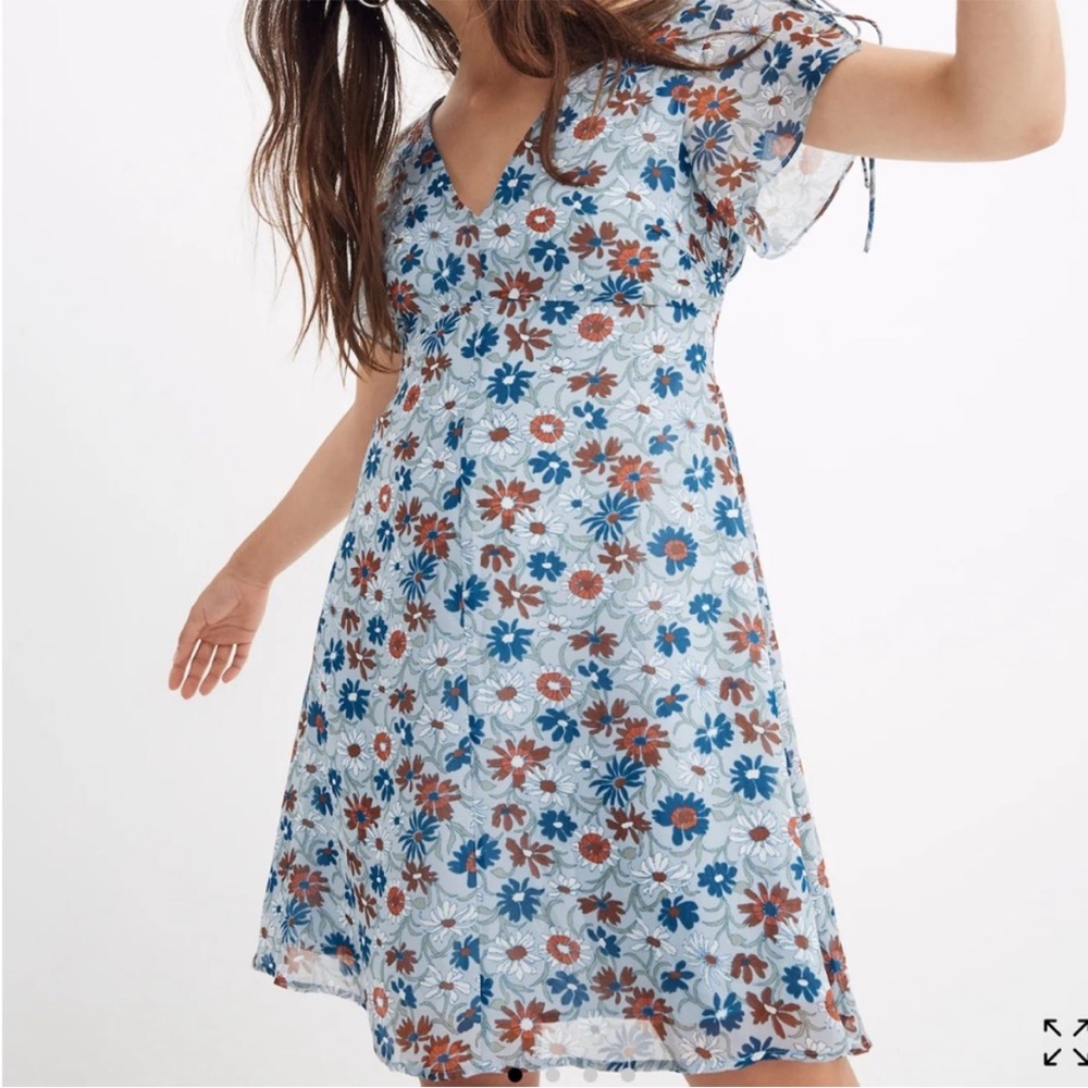 Madewell Floral Mini Dress in Wildflower Garden